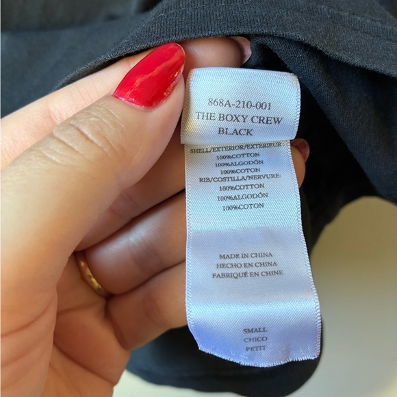 RAILS THE BOXY CREW in BLACK (Size:S) - Picture 7 of 7